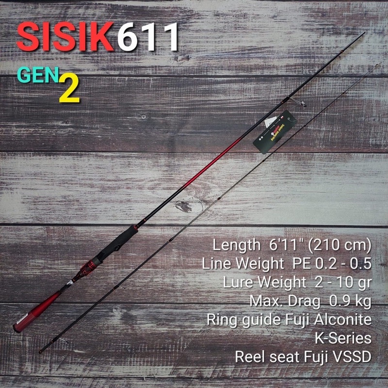 Joran Sisik 611 UL Gen 2 2-6lb Relix Nusantara Joran Casting Ultralight