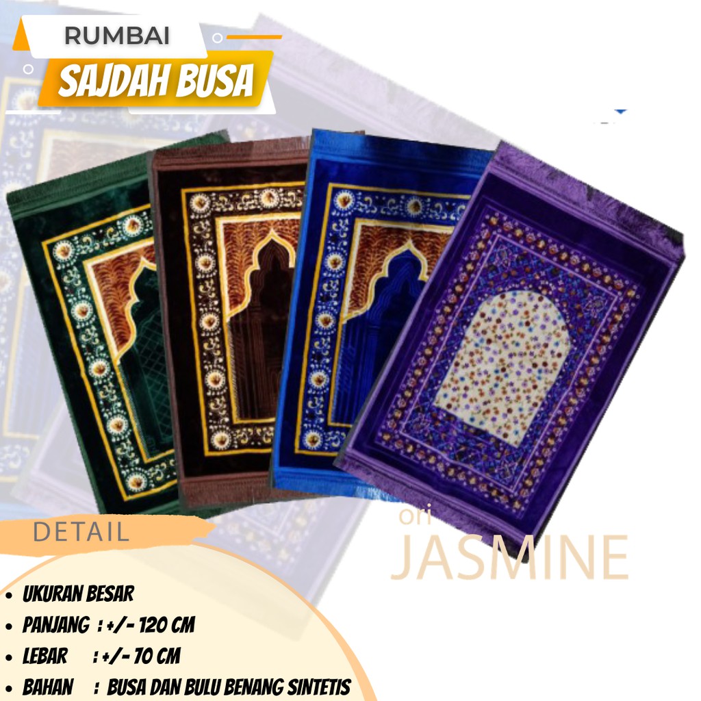 Sajadah busa bulu besar tebal empuk premium turki murah quilting 7 cm 5cm anti slip