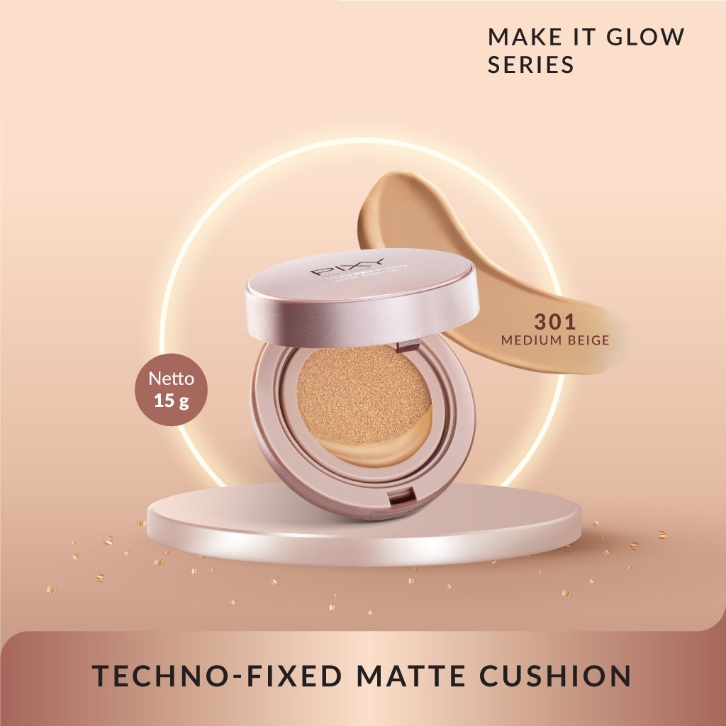 Pixy Make It Glow Techno Fixed Matte Cushion | Foundation Cair BY AILIN