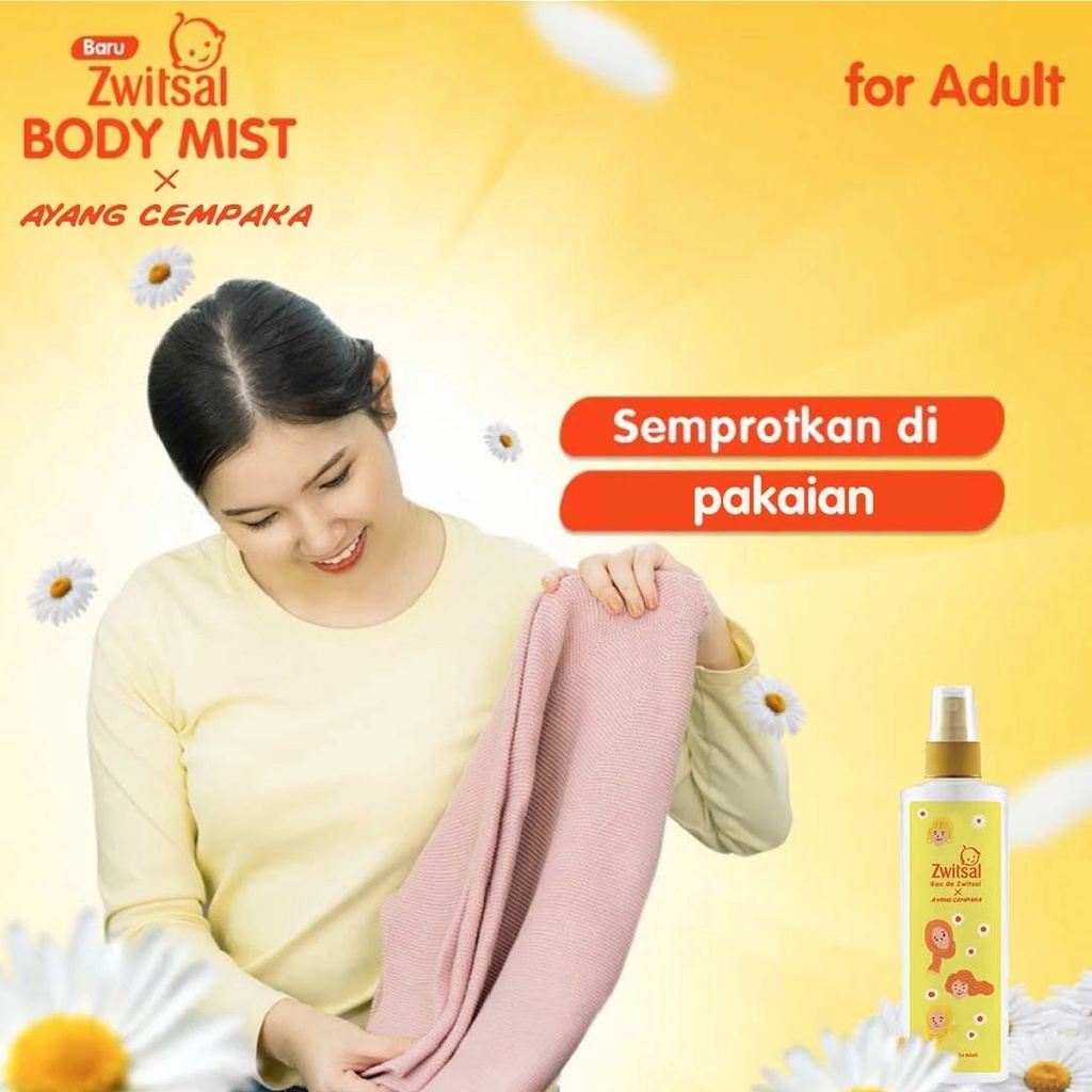 ORI Parfum Wanita Zwitsal untuk Dewasa 100 ml Eau De Zwitsal ORIGINAL Body Mist For Adult wangi lembut bayi