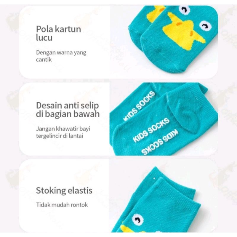 Kaos Kaki Anak import / kaos kaki bayi anti slip / kaos kaki bayi anak motif