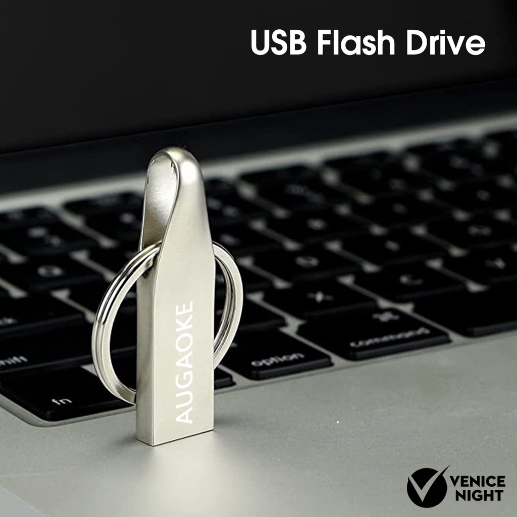 (SF) Augaoke 8 / 16 / 32 / 64 / 128GB Flashdisk USB 3.0 Plug &amp; Play Bahan Logam Untuk Mobil