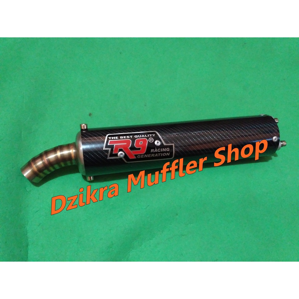 Silencer only knalpot racing R9 stainless steel carbon for Kawasaki Ninja 150 R - RR - SS