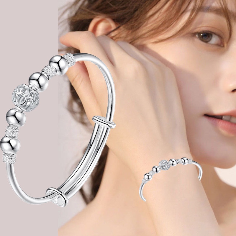 Gelang Bangle Manik-Manik Transfer Adjustable Untuk Wanita