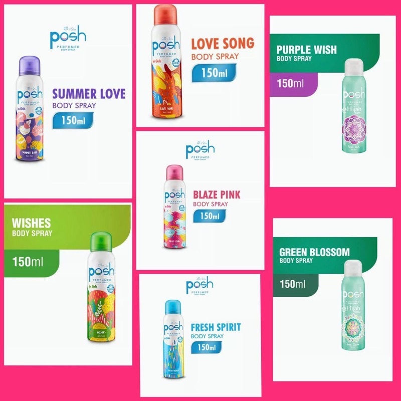 Posh Parfum body spray women 150ml/posh parfum/ parfum wangi