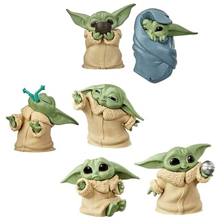 6pcs / set Mainan Action Figure Baby Yoda Grogu Mandalorian 4-7cm Untuk Hadiah Ulang Tahun Anak
