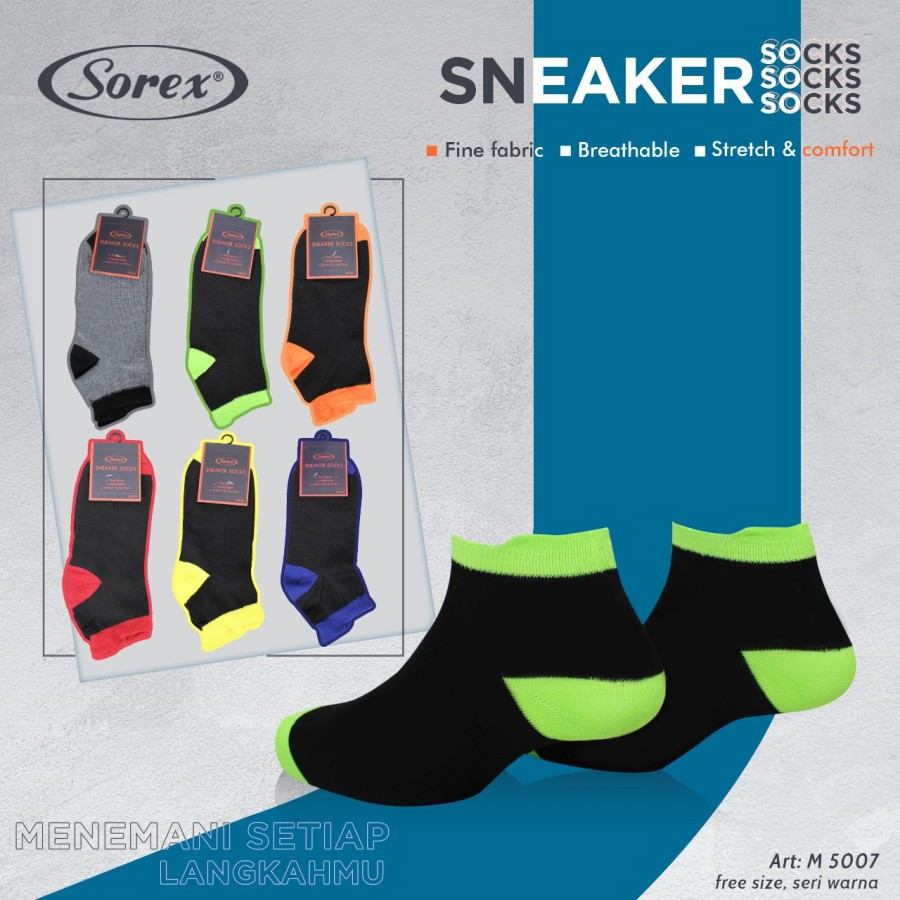 AT317-Sorex Kaos Kaki Dewasa Sneaker/kaus kaki sport