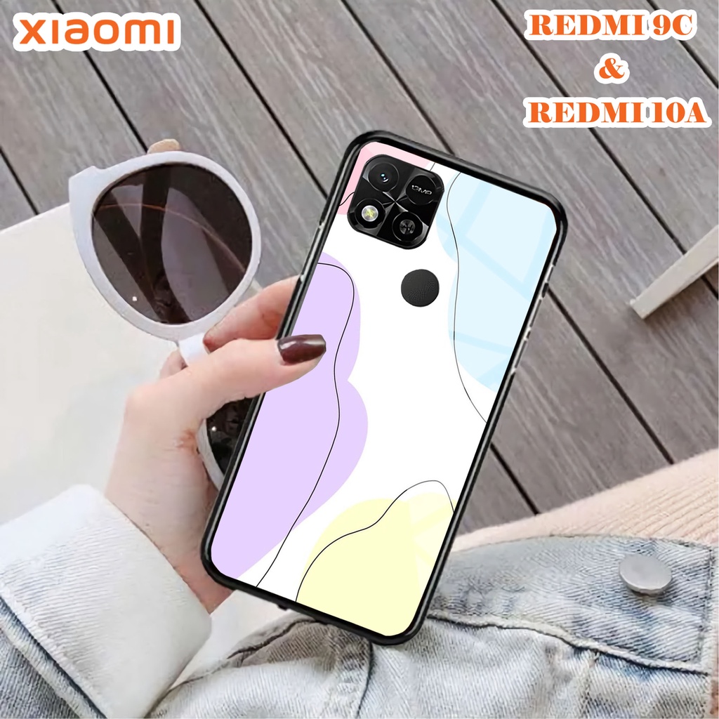 Softcase Glass Kaca REDMI 10A & REDMI 9C - Case Handphone REDMI 10A & REDMI 9C [T60].
