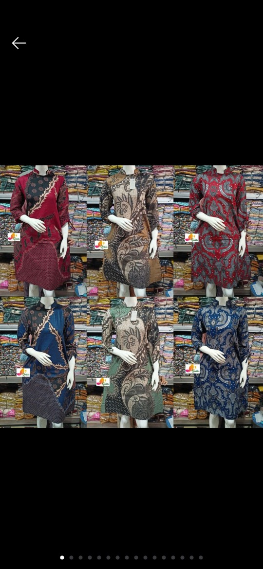 Bisa Cod Tunik Batik Jumbo Ld 120 Standar Ld 104 | Atasan Wanita Tunik | Tunik Batik Terbaru