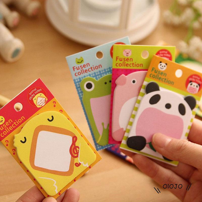 20 Lembar Sticky Note / Memo Pad Bentuk Binatang Kawaii Untuk Pelajar / Kantor - ol2