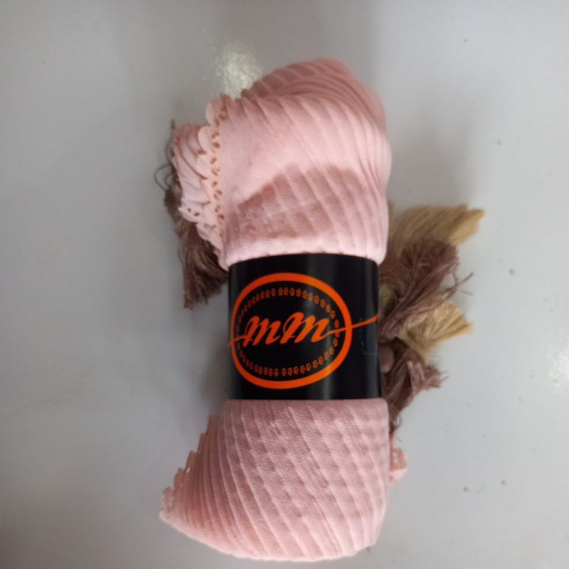 jilbab segi empat plisket jambol-Soft peach