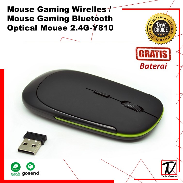 Mouse Bluetooth / Mouse Wirelles Optical Mouse 2.4G - Y810 - Black-mistytools