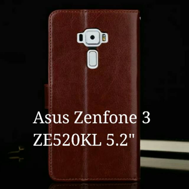 Flip Cover Asus Zenfone 3 Ze520kl 5 2 Z017db Z017d Z017da Z017dc Wallet Leather Case Casing Hp Shopee Indonesia