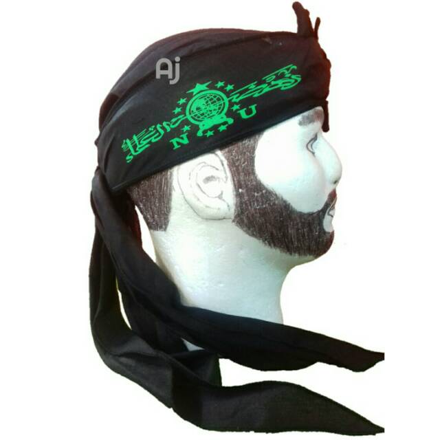 blangkon Nu hitam polos motif sablon udeng iket sunda jawa totopong praktis jadi kliwir panjang