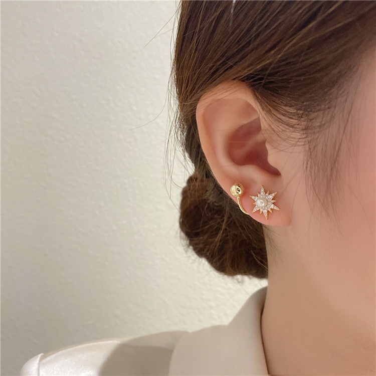 Anting Bintang Fashion Wanita Gaya Korea / Anting Mutiara Elegan