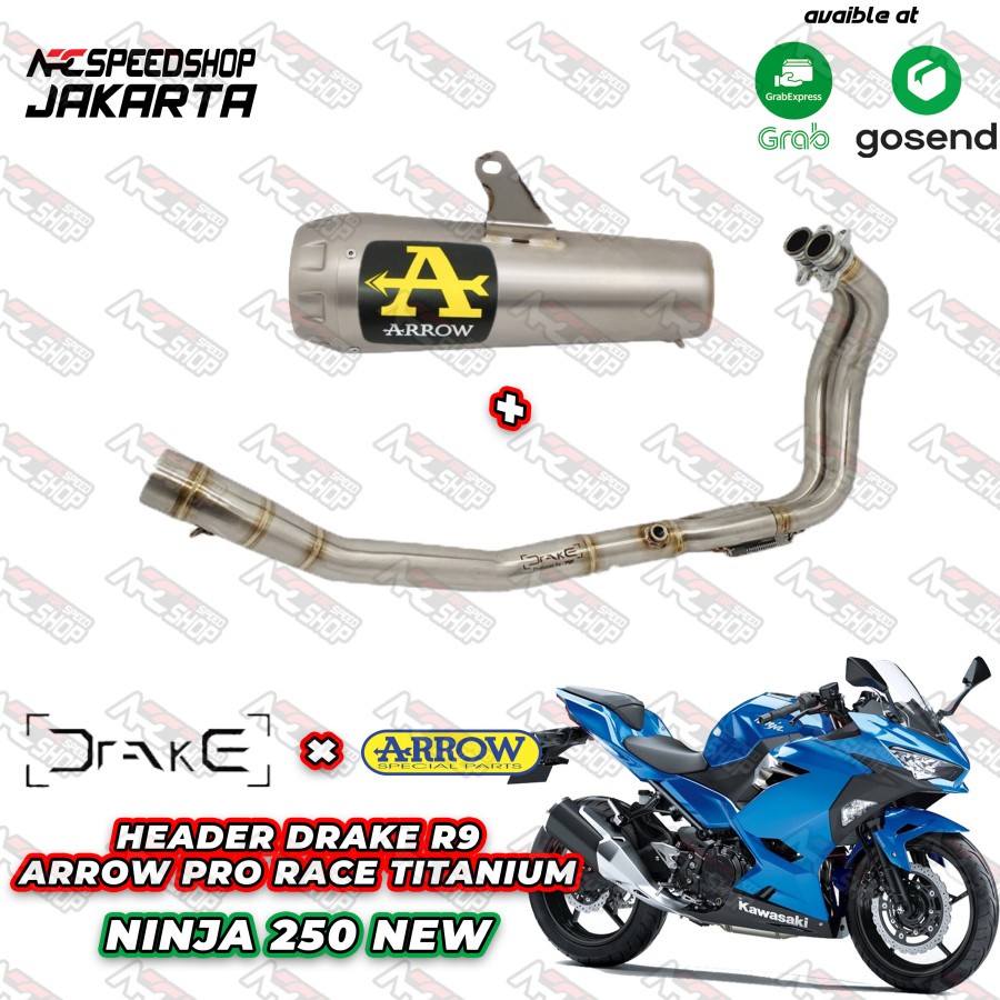 Knalpot Arrow Pro Race NINJA 250 fi / 2018 Titanium Fullsystem Italy