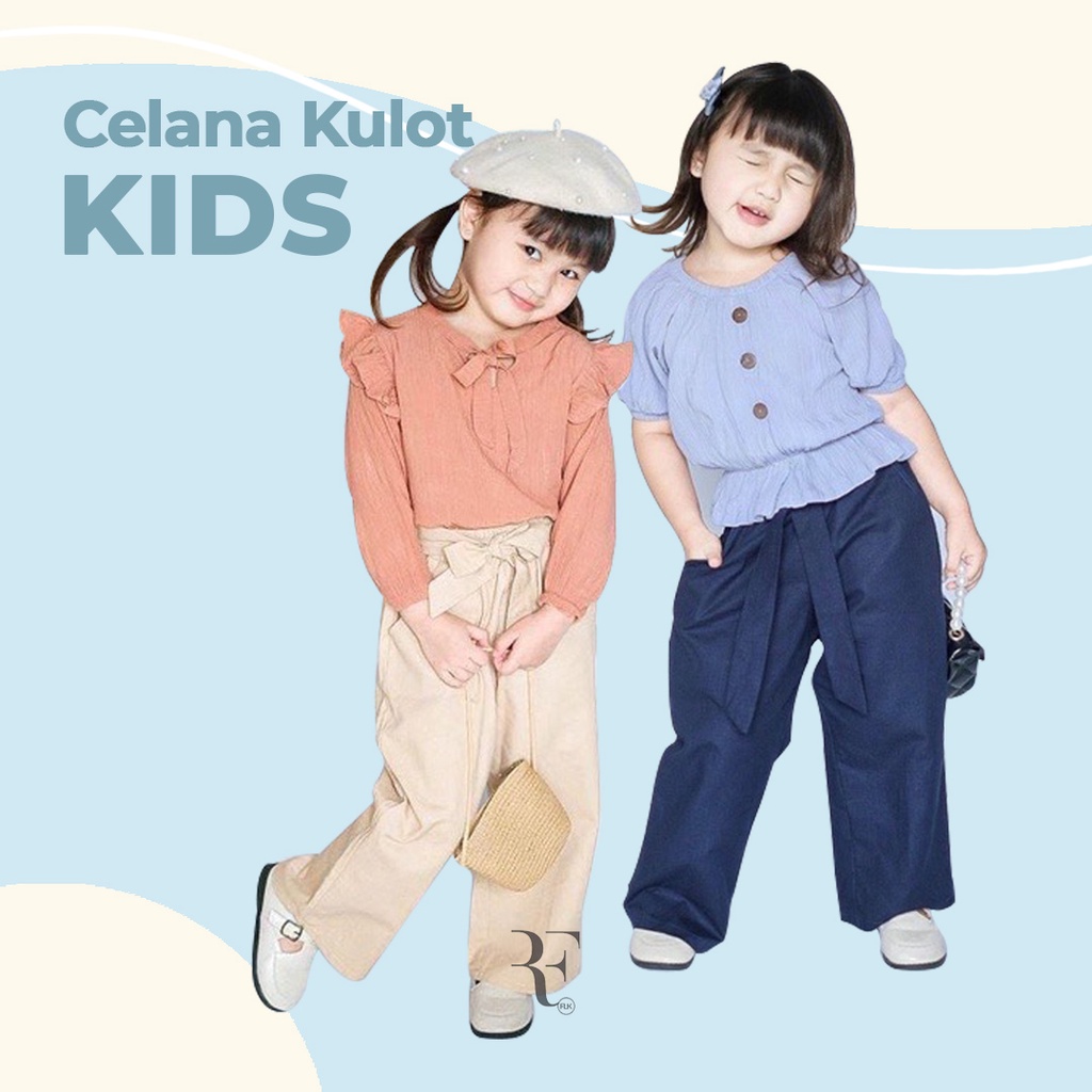 Celana kulot anak 1-5 th terlaris !!! bahan WOLFIS KULOT RIBON PANTS ANAK