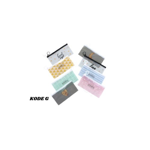 FYGALERYJAKARTA HL0074 Tempat Pensil Transparan Pouch Motif Lucu Serbaguna-kode G