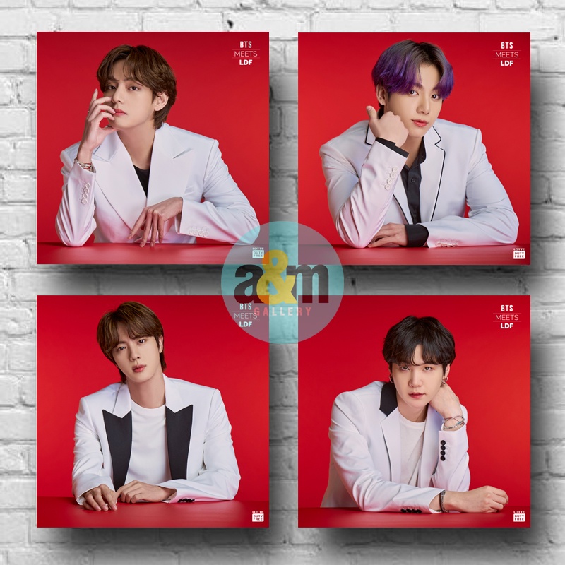 Poster Kayu BTS Special LOTTE Edition Ukuran 20 x 20 cm I Hiasan Dinding Dekorasi Kamar I Poster Kayu K-POP Dekorasi Kamar - A&amp;M