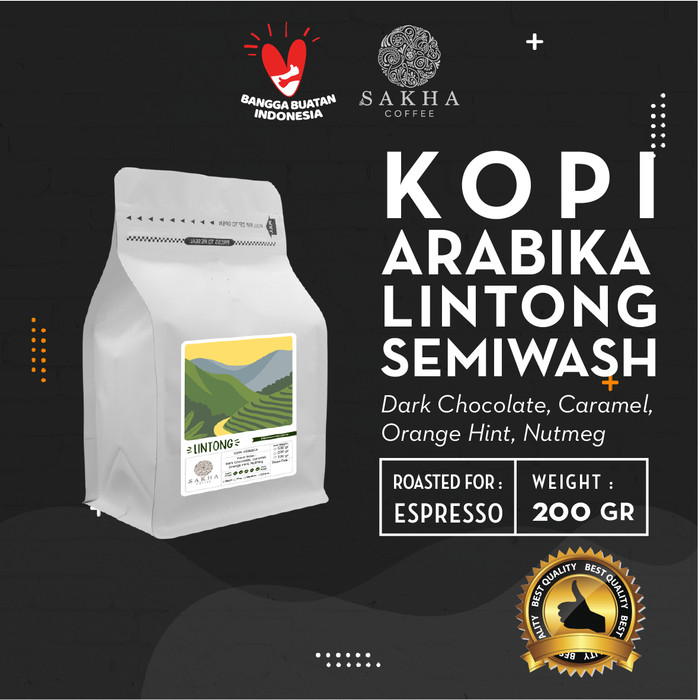 

Kopi Arabika Lintong Sumatra Roast For Espresso 200 Gram SAKHA COFFEE - KALIN200