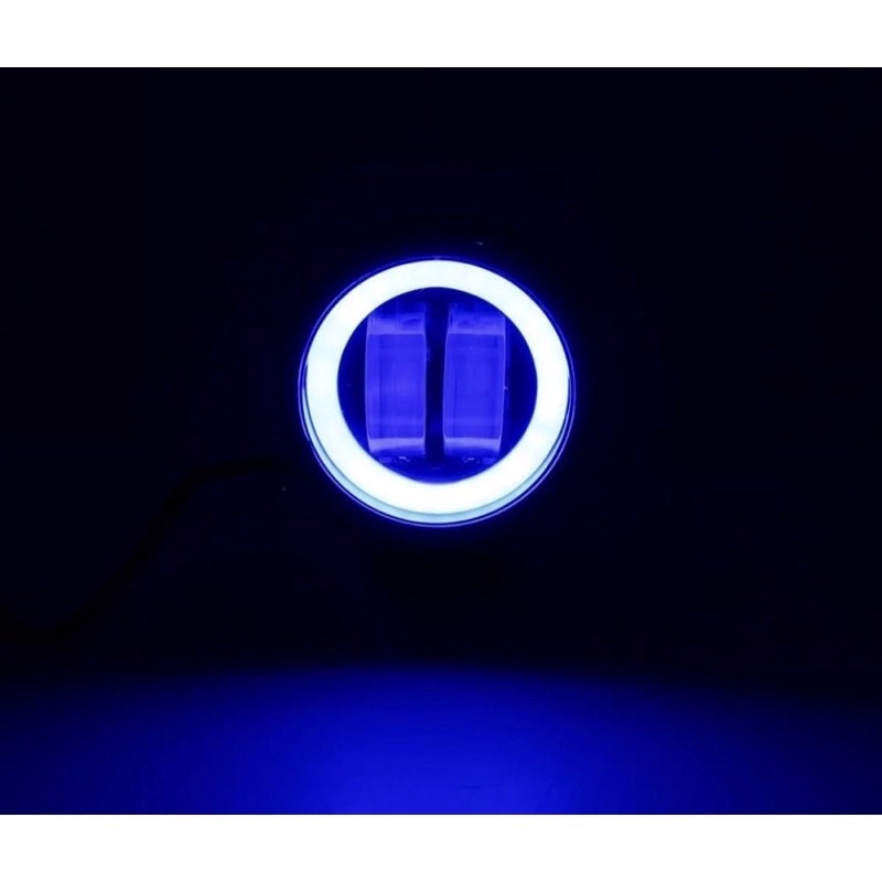 Lampu Tembak Sorot LED CWL 2 Mata Lensa 4D CREE Angel Eye Bulat Round TERMURAH DAN BERKUALITAS