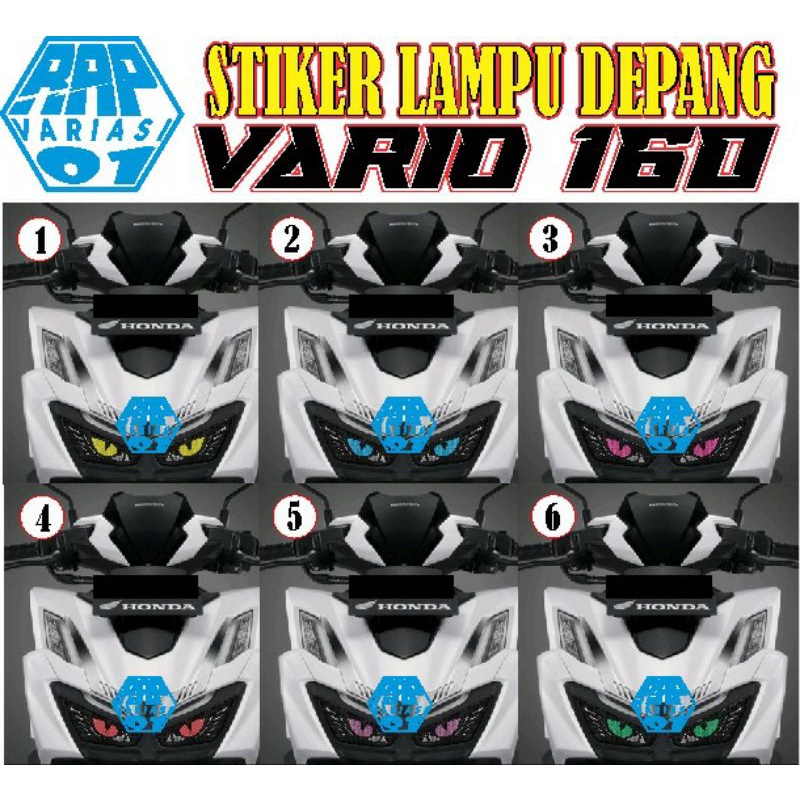 stiker Lampu Depan Vario 160 , Stiker Cutting lampu depan Vario 160