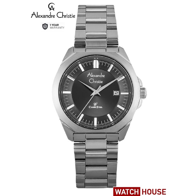 ALEXANDRE CHRISTIE AC 8596 AC8596 AC8596LD 8596 ANALOG ORIGINAL WATCH JAM TANGAN WANITA TALI STAINLE