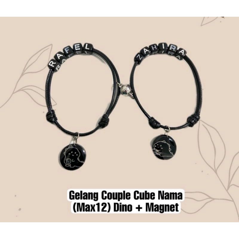 Sepasang Gelang Couple Dino Ekor + Magnet