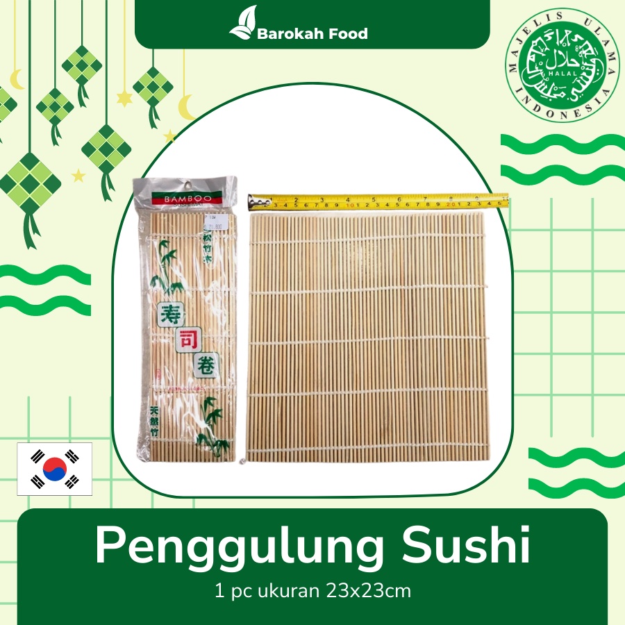 

Tikar bambu alas penggulung gulung Sushi Bamboo Mat Roll Roller