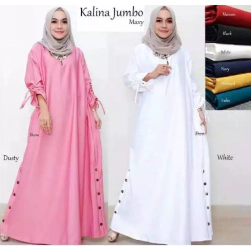Gamis jumbo wanita 3L-5L