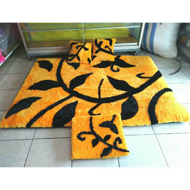 Karpet Karakter Bulu Rasfur Motif Daun