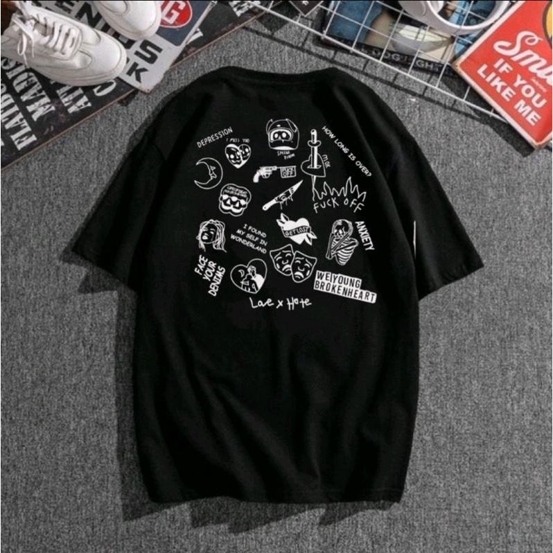 (COD) RevengeEleven Kaos Distro Love Suck / ATASAN PRIA / ATASAN WANITA / TSHIRT PRIA