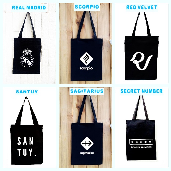 (PART 21) TOTEBAG tas tote bag Resleting KPOP wanita pria unisex BAHAN kain drill PREMIUM NMIXX NEWJEANS the boys|| Kiiyoomii ||