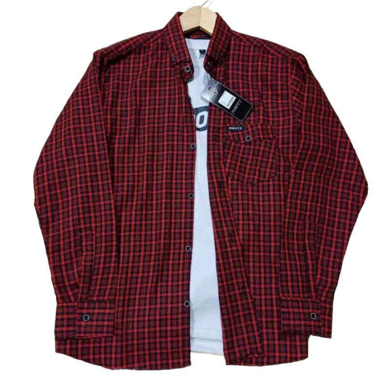 Kemeja flanel lengan panjang size M,L,XL