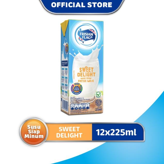 

(BISA COD) Frisian Flag Purefarm Susu UHT Sweet Delight 225ml [12 pcs] BERMUTU Kode 456