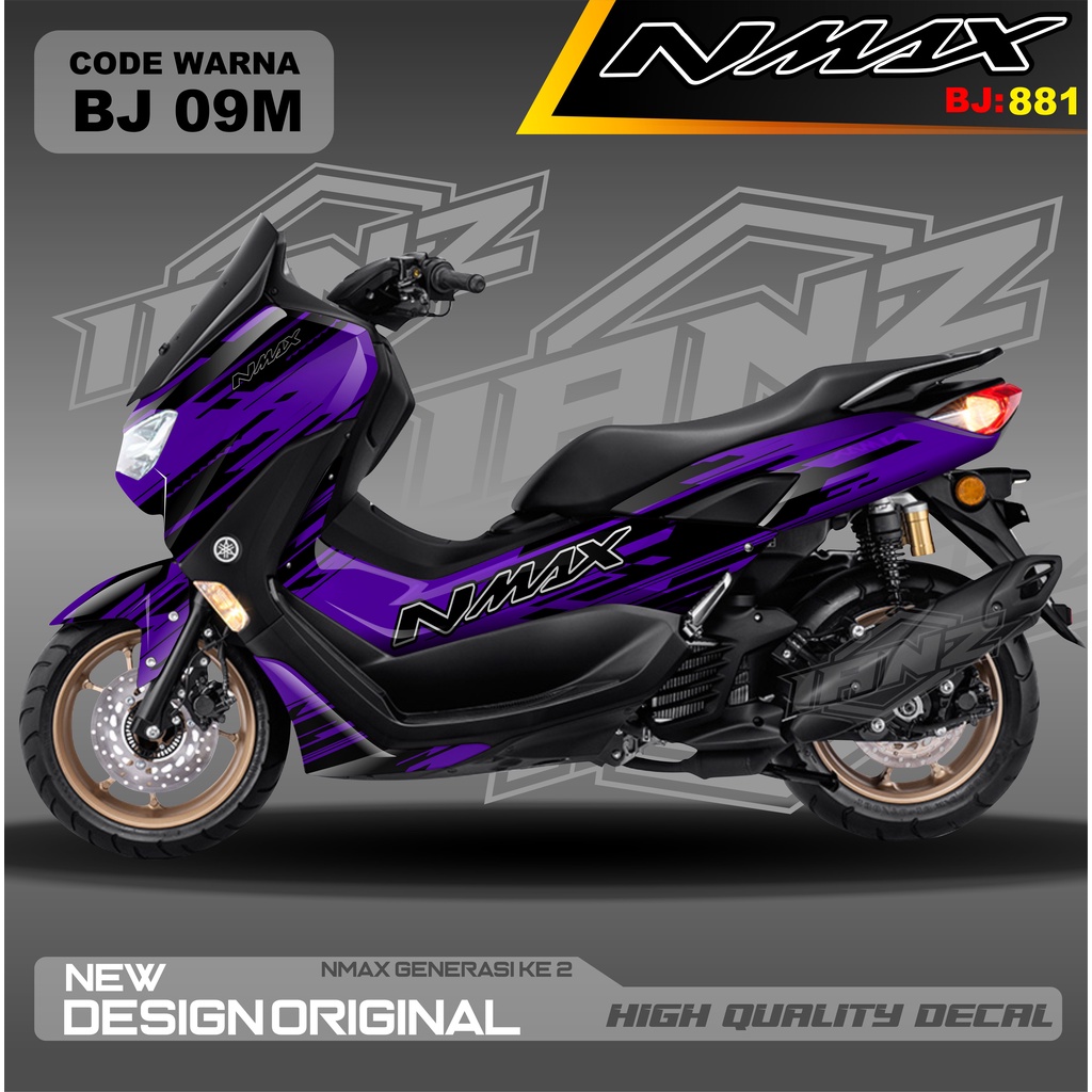 STICKER NMAX FULL BLOK BODY MOTOR / DECAL FULL BODY NMAX / DECAL STIKER FULL BODY NMAX / STIKER DECAL NMAX TERBARU