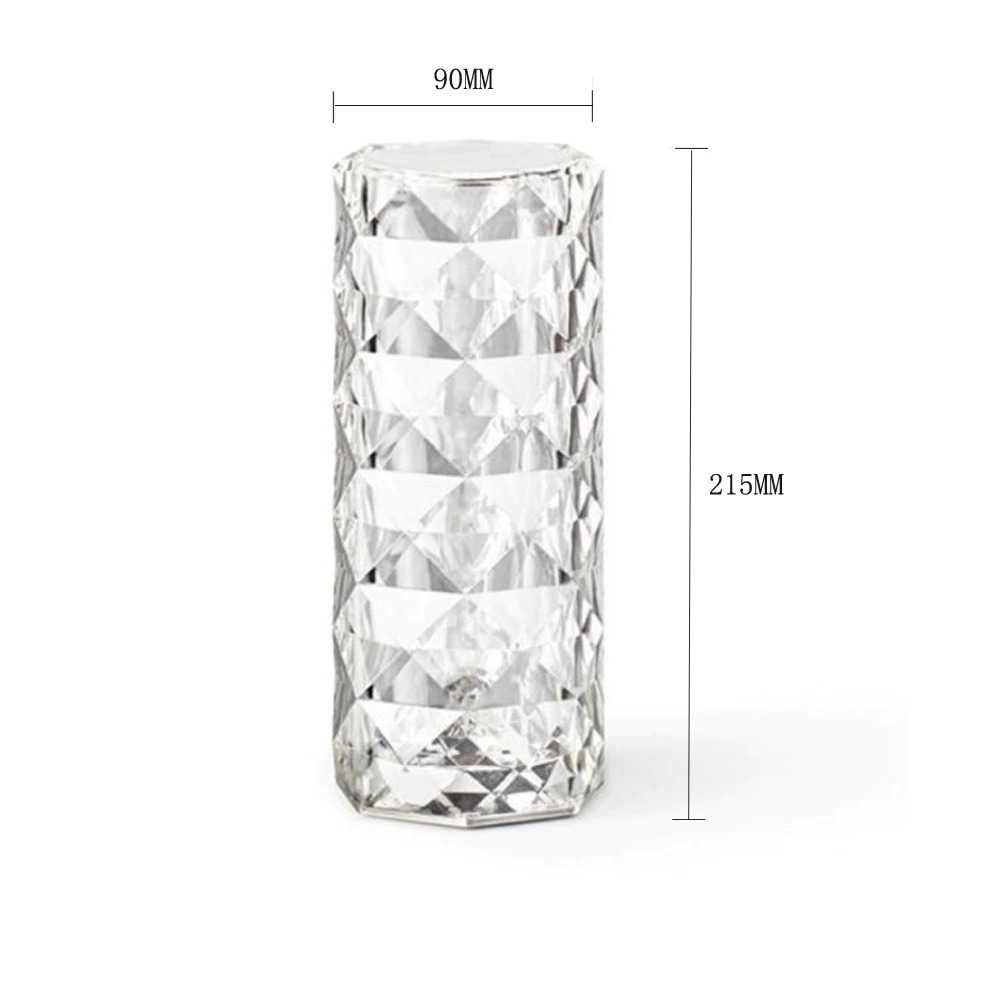 TD-DGD VKTECH Lampu Meja Tidur LED Crystal Table Lamp 3 Color Light - R302