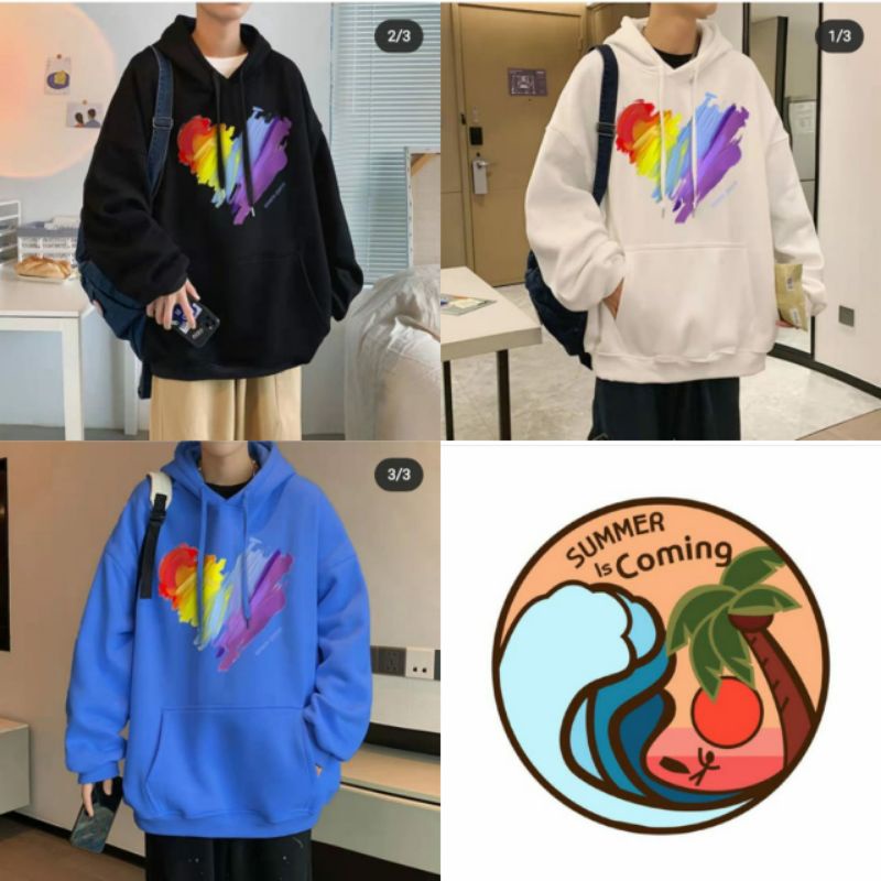 RAINBOW LOVE SWEATER HOODIE