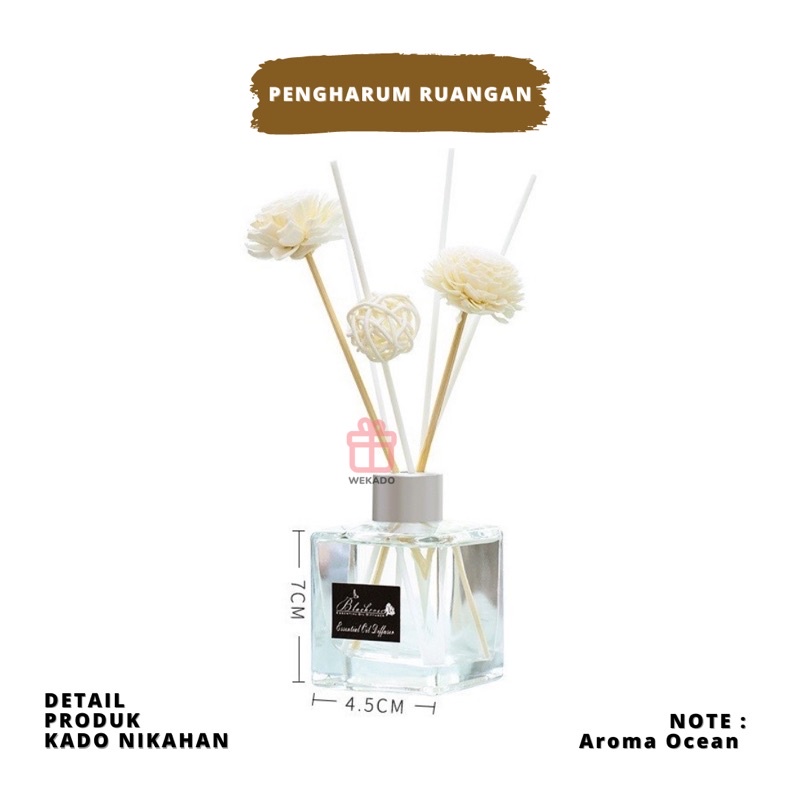 𝐖𝐄𝐊𝐀𝐃𝐎 - Kado Pernikahan Diffuser | Hampers Wedding Pengharum Ruangan | Gift Nikahan Ulang Tahun Wisuda Anniversarry