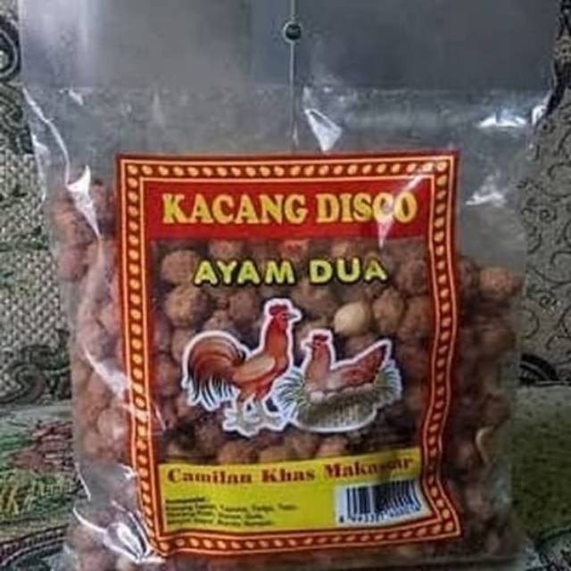 

Kacang Disco Cap Ayam Dua 450 Gram Camilan Khas Makassar