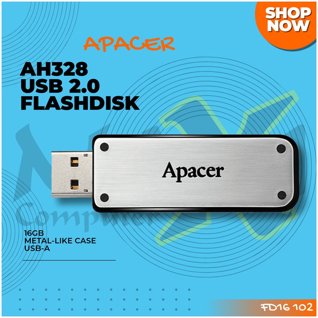 Apacer AH328 16GB Hi-Speed USB 2.0 Metal-Like Hairline Case USB Flash Drive Flashdisk