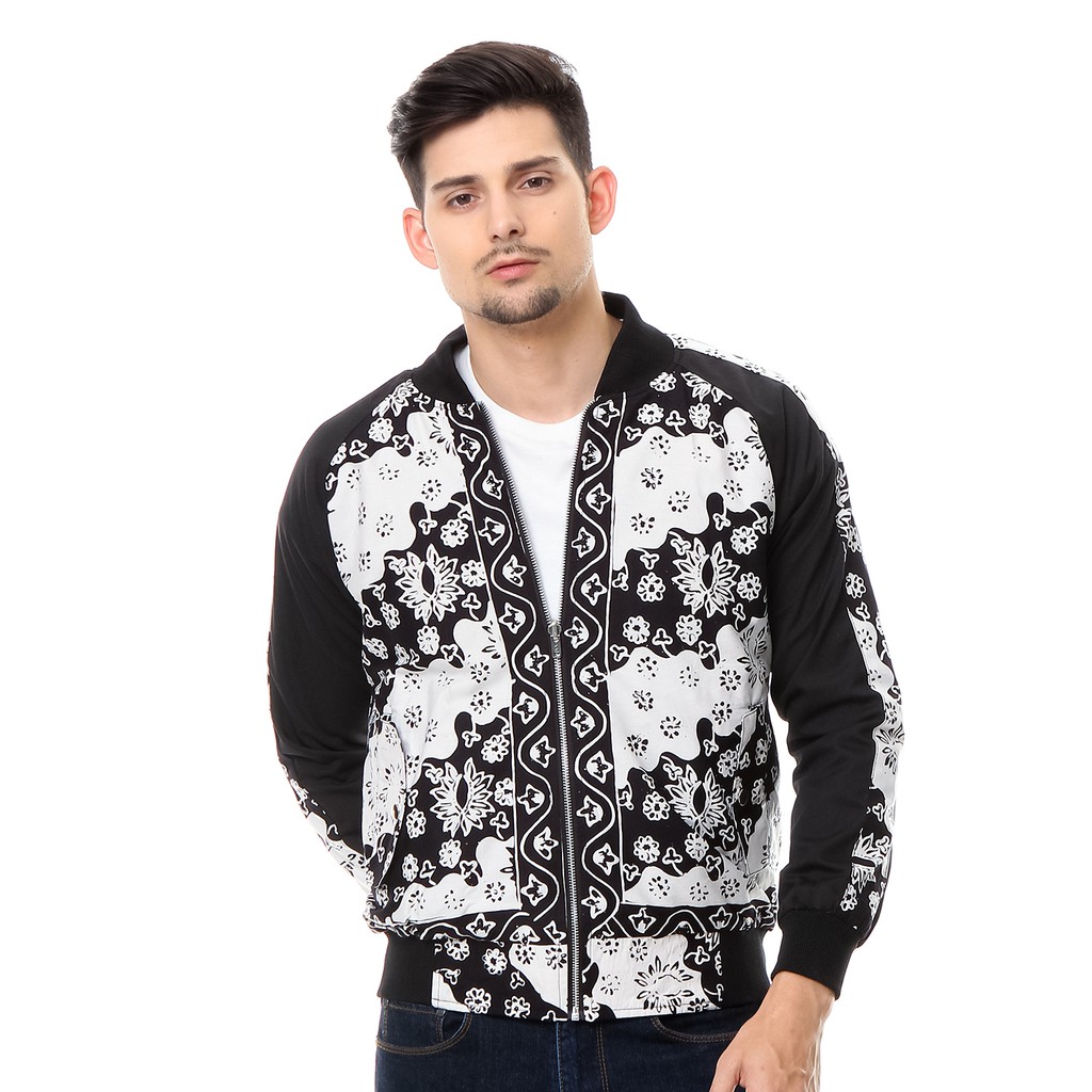 Jaket Batik Bomber Asli Jambi Berkualitas - Zallatra JP06