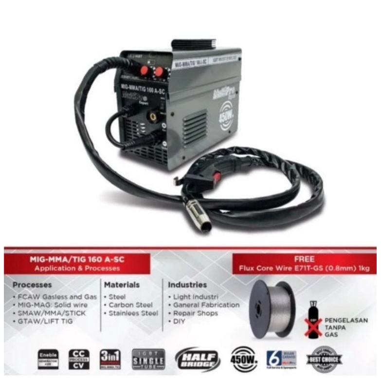 Mesin Las Mig Co Tig Argon MMA 160 A 3C MULTIPRO 3in 1