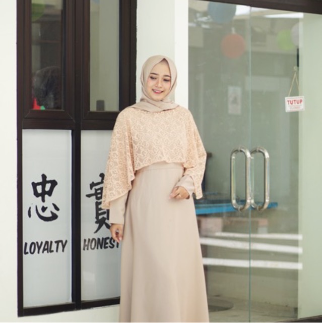 Set Samira Dress + hijab | REAL PIC | dress Cantik Untuk Pesta dan Kondangan Mewah Elegan