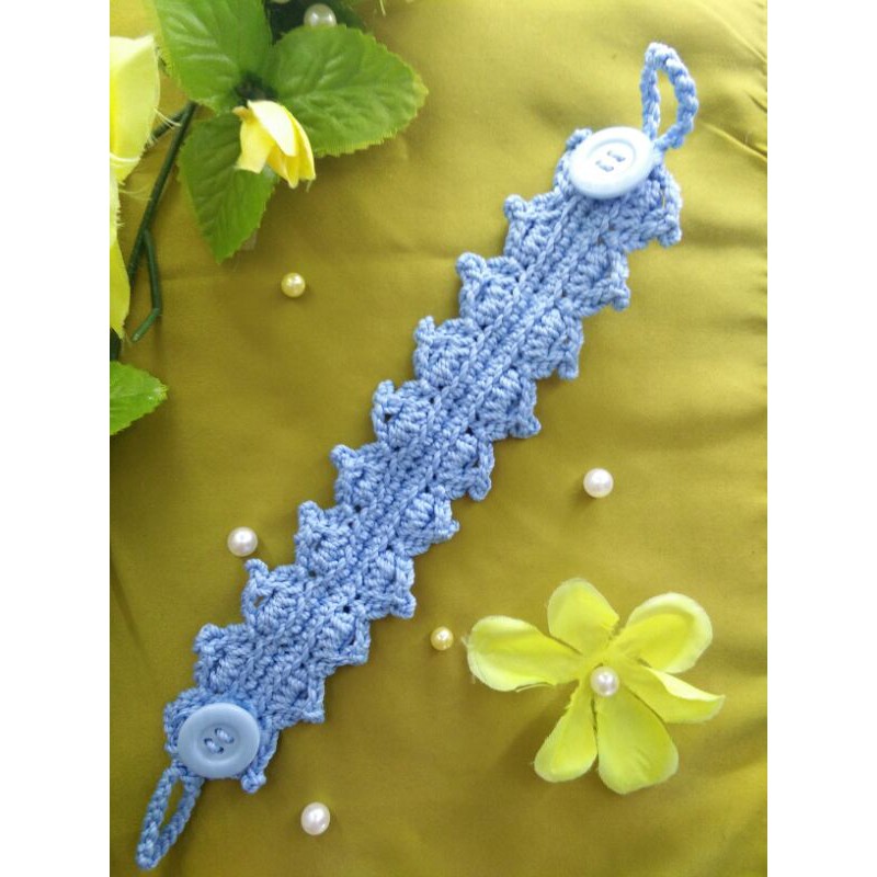 konektor masker rajut cantik