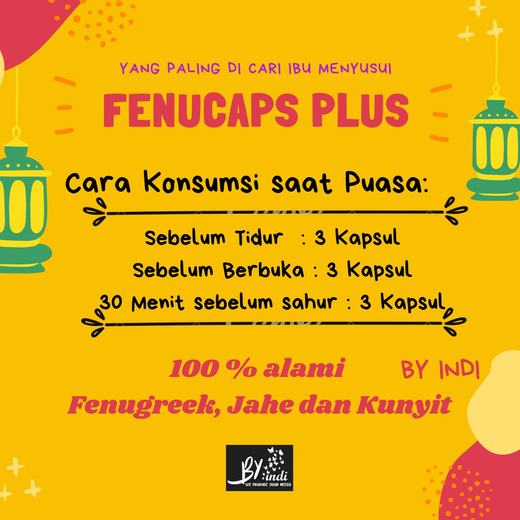 [ECER] FENUCAPS PELANCAR ASI BOOSTER ASI PENGENTAL ASI