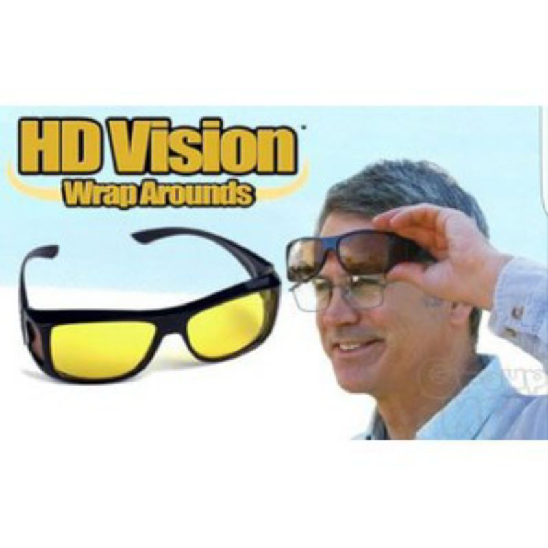 2pcs Hd Vision wrap Arround Kacamata Anti Silau