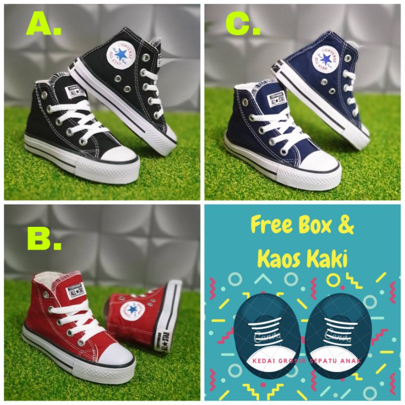 Sepatu converse anak laki laki sepatu anak laki laki perempuan sepatu allstar anak sepatu anak impor