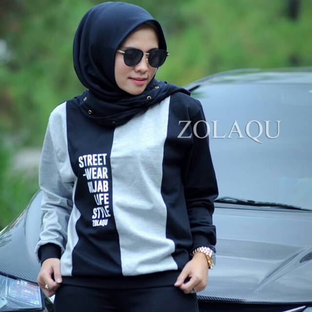 KAOS ZOLAQU TERBARU TERLARIS ORIGINAL HITAM ABU