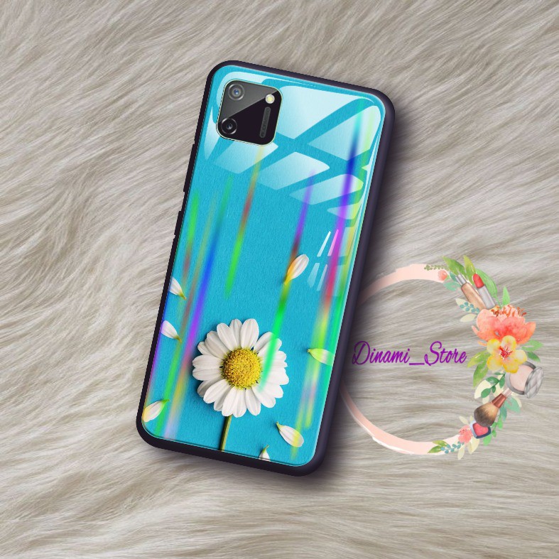 back case glass aurora Flower Realme C1 C2 C3 U1 2 2 Pro 3 Pro 5 5i 5s Pro 6 Pro X Xt C11 C15 DST271